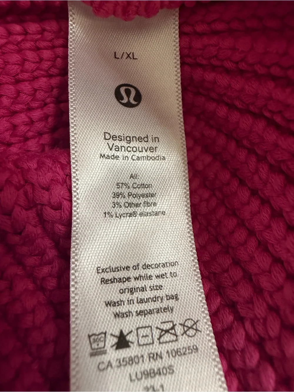 NWOT New Lululemon Hat Close-Fit Cotton-Blend Ribbed Knit Beanie